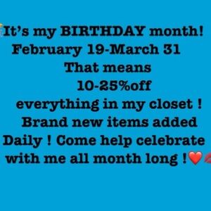 Birthday Month Sale Announcement